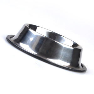 Acero inoxidable <span class=keywords><strong>Cocker</strong></span> perro con alfombra antideslizante Acero inoxidable plato del perro pet Bowl de acero - Product Image 3