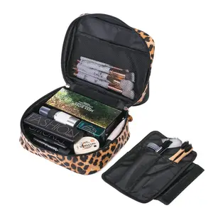 Lymech Travel Kit Pack Aufbewahrung Große Tasche mit Leoparden muster Toiletten artikel Make-up Kosmetik tasche Beutel Verpackung Box Case Geldbörse Container