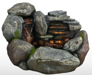 Realistico scenario resina coperta rocaille <span class=keywords><strong>fontana</strong></span> di acqua per la decorazione domestica - Product Image 4