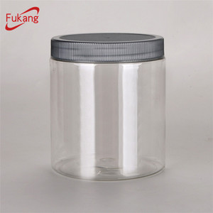 Recipientes cilíndricos de plástico com tampa, canister vermelho do animal de estimação da qualidade alimentício de 22oz à venda - Product Image 4