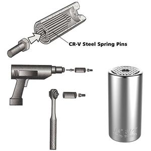 Douilles universelles professionnelles 7mm-19mm, outils, cadeaux pour <span class=keywords><strong>homme</strong></span>, mari, père, <span class=keywords><strong>bricoleur</strong></span>, femme - Product Image 4