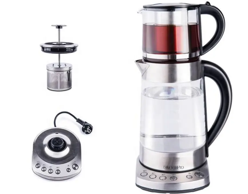 CE RoHS LFGB CB ETL Digital Electric Turkish Samovar Double Glass Tea maker