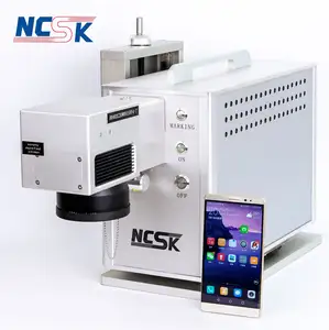 Mesin Penanda Ukiran Laser Serat Portabel, Mesin Penanda Printer Laser Cnc untuk Label Logam Plat Nama