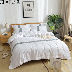 Chinois usine <span class=keywords><strong>Moins</strong></span> <span class=keywords><strong>Cher</strong></span> Textile de Maison Ensembles de Literie, 63 "* 95" Dubaï hôtel ensemble de literie draps, 400 t couette - Product Image 5