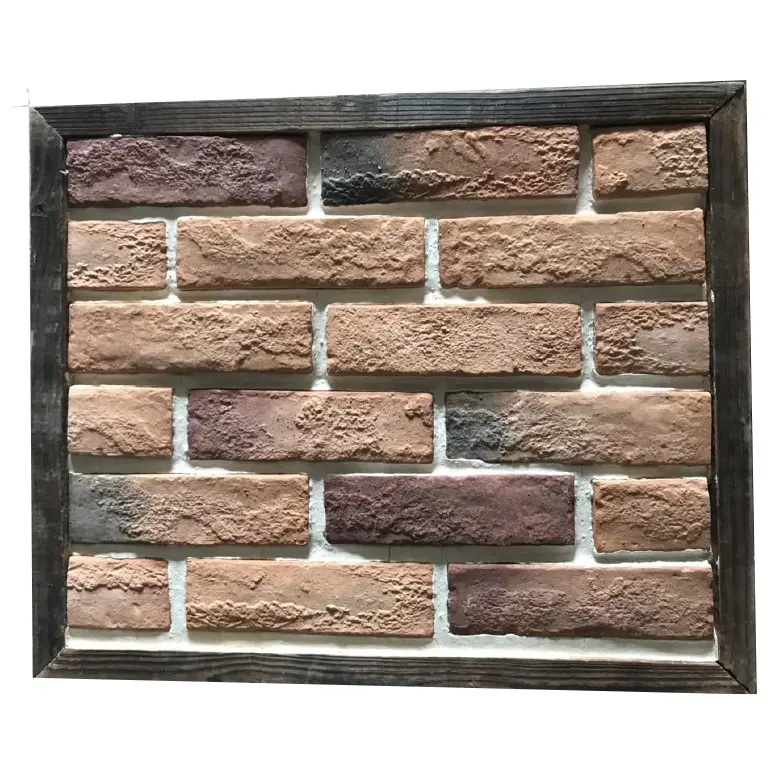 장식적인 경작된 가짜 벽돌 조각 짜임새 벽 클래딩 장식 벽돌 패널