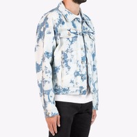 OEM personnalisé haute qualité mode élégant sans marque lavage à l'acide camionneur nuage bleu homme Denim jean veste 347