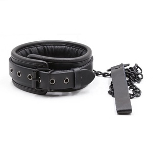 Jouets sexuels pour femmes esclaves fétichistes Collier de bondage en cuir de vache et cuir véritable réglable Noir Cosplay adulte 100% neuf - Product Image 3