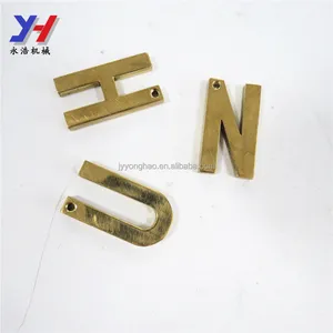 Custom laser cut polished Copper brass small metal letter