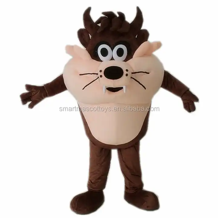 Source Suave de peluche de felpa de dibujos animados de Tasmania traje de  la mascota ajustable con casco y mini ventilador de refrigeración de adulto  unisex de Tasmania traje de la mascota