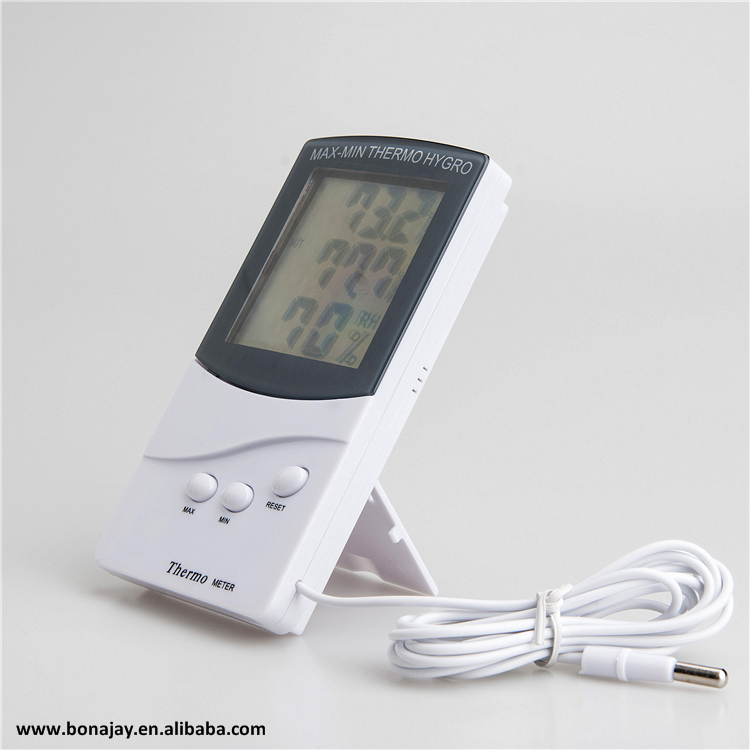 Thermomètre Hygromètre Numérique TA318 - Pour Intérieur Et Extérieur, écran LCD, Mural