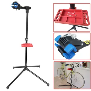 China Portable Bike Repair Work Stand Bicycle Stand with Megnetic Tray For Tools