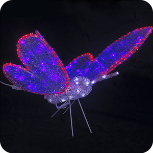 Ornamento de Natal em Acrílico em Forma de Borboleta com Luzes LED para Decoração de Natal ao Ar Livre - Product Image 6