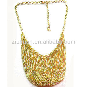 Collar de cadena de oro falso - Product Image 6