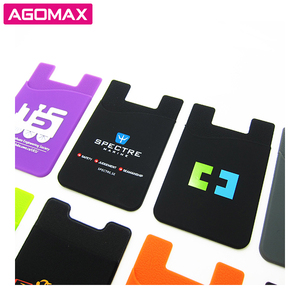 Porte-cartes de crédit en silicone non toxique, vente chaude, cadeau décontracté, porte-cartes de téléphone intelligent coloré avec fentes pour cartes de crédit, sans fermeture - Product Image 5