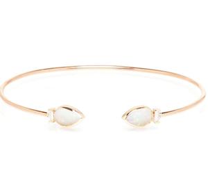 <span class=keywords><strong>Bracelet</strong></span> manchette en argent Sterling 925 plaqué or Rose, bijou <span class=keywords><strong>fin</strong></span> et empilable, en <span class=keywords><strong>fil</strong></span> opale - Product Image 1