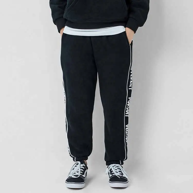 Ucuz rahat pantolon çocuklar için pantolon özel logo baskılı % 100 pamuklu sweatpants