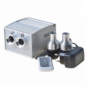 LEA-502 Động Cơ Ánh Sáng Sợi Quang Hai Cổng 10W Với 6 Bánh Xe Màu Dim Điều Khiển Từ Xa Endcap Fiber Adaptors 12V Transformer - Product Image 1