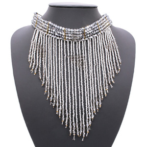 2018 Mode Anggun Afrika Wanita Boho Seedbead Buatan Tangan Panjang Rumbai Kalung - Product Image 3