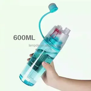 Botol air kabut olahraga bebas BPA, botol minum semprot plastik baru untuk 2024