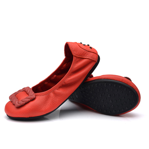 2022 neue atmungsaktive lässige bequeme Schafs leder flache faltbare Ballett Damen Tanz schuhe