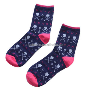 Haining GS crâne personnalisé et flèches conception orange bout et talon <span class=keywords><strong>blanc</strong></span> courtes en <span class=keywords><strong>coton</strong></span> chaussettes femmes - Product Image 2
