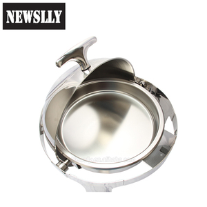 Rollo superior ronda anillo de acero inoxidable cena buffet alcohol calentador de comida de Ronda rozaduras plato - Product Image 5