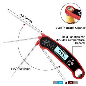 Tragbares digitales Instant-Read-Fleisch <span class=keywords><strong>thermometer</strong></span> Wasserdichtes Küchen-Lebensmittel-Kocht hermo meter mit LCD-Hintergrund beleuchtung - Product Image 2
