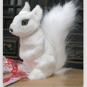Done up handmade toy real fur <span class=keywords><strong>animal</strong></span> Christmas decoration squirrel - Product Image 1