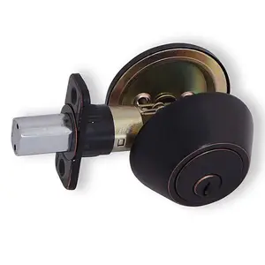 American Standard Hitam Tanpa Kunci Satu Sisi Deadbolt dengan Cover Warna Kustom Satu Gerendel Kunci Pintu Satu Kunci