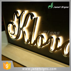 Outdoor aço inoxidável Backlit personalizado luzes LED carta sinais com acrílico Backing - Product Image 6