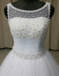NE164 Abito <span class=keywords><strong>da</strong></span> <span class=keywords><strong>Sposa</strong></span> Cinese con Perle e Tulle Lungo e Vaporoso Stile Principessa Vintage Turco - Product Image 3