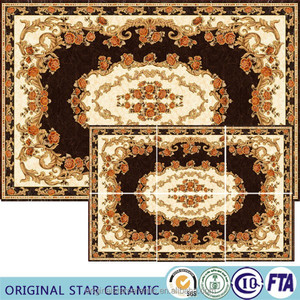 Ковровая напольная плитка желтого/золотого цвета толщиной 1200x1800 мм, 10-11 мм, современный декоративный фарфоровый настил, Гарантия 5 + лет - Product Image 2