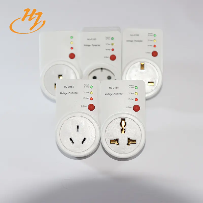 Huijun Merek Cina Pemasok 2 Pin 3 Pin Plug Socket Pelindung Tegangan