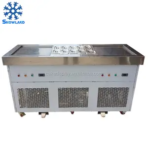 High-Performance Double Flat Pan Fried Ice Cream Machine With Stainless Steel 304