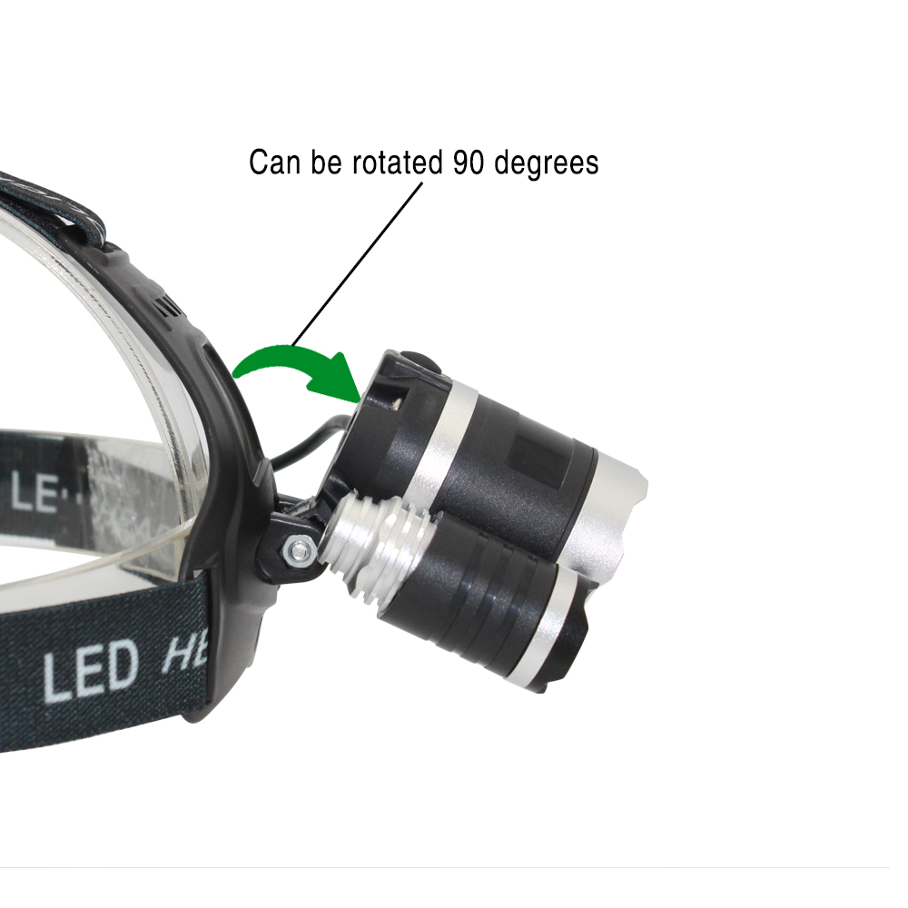 Междугородние 16 Ват перезаряжаемый пеший Туризм светодиодный налобный фонарь с XML-T6 и XPE led