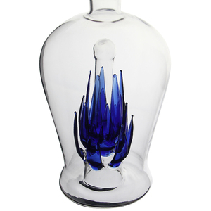 Bouteille de vodka ou de whisky en <span class=keywords><strong>verre</strong></span> bleu personnalisée de haute qualité de 750 ml en stock - Product Image 2