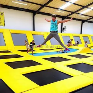 BESLEPARK-trampolín de gran salto para adultos y niños, conjunto de Parque Deportivo comercial con aro de baloncesto