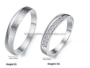 Platinum Wedding <strong>Ring</strong> Sets,<strong>matching</strong> <strong>Couples</strong> <strong>Rings</strong> for Engagement - Product Image 2