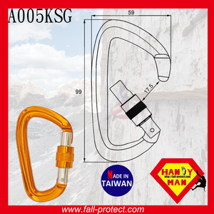 Mousqueton à vis pour escalade 25kN, en aluminium, pour gravir les alpinistes - Product Image 4
