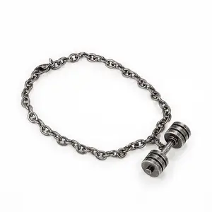 Fit Training Weight Lifting Charm Wheat Link Gym Bodybuilding Fitness Dumbbell Barbell Bracelet