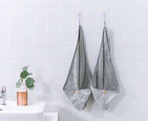 Pabrik Cina handuk kering rambut karbon bambu langsung kualitas tinggi penyerapan baik - Product Image 5