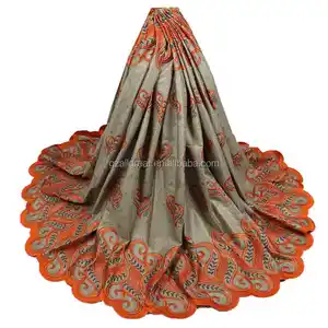 <span class=keywords><strong>Bazin</strong></span> — tissu africain en dentelle brodée, 100% coton, nouvelle création, brodées, AG3477 #12, 2017 - Product Image 1