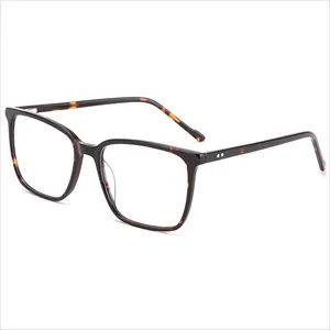 Montura de gafas de acetato de colores, gafas ópticas ultrafinas con bloqueo de luz azul