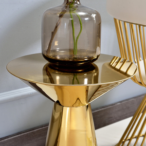 Thép không gỉ side bảng một chân vòng sang trọng nhỏ bên sofa cuối bàn cho living room - Product Image 6