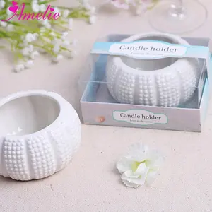 Souvenir di nozze Collezioni Ocean Bianco Candelieri In Ceramica Home Decoration Candle Holder Guest Regali