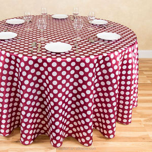 <span class=keywords><strong>120</strong></span> IN. TRÒN POLKA DOT SATIN KHĂN TRẢI BÀN MÀU ĐEN TRẮNG - Product Image 2