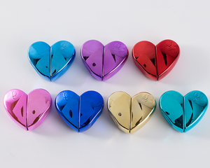 25Ml 50Ml Đầy Màu Sắc Hình Trái Tim Nước Hoa Bơm Phun Chai Thủy Tinh Với Nhôm Bìa - Product Image 4