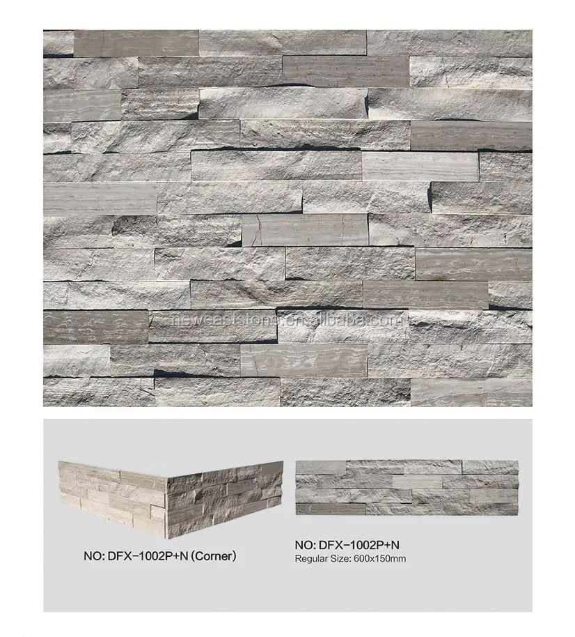 Paneles de madera blanca pulida y natural, revestimiento de piedra decorativa para interiores de mármol