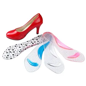 Seven-point Shoe PU High-Heeled Arch Support Anti Slip Insoles Transparent Ladies Flat Foot Pad