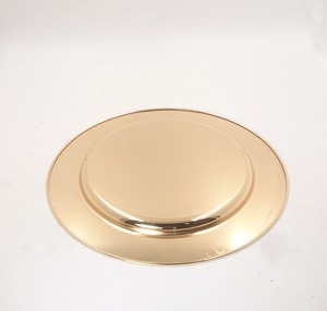 Piring Pameran Pernikahan Dekoratif Stainless Steel Emas 14 inci - Product Image 2